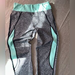 Othr Heather Gray Leggings with Mint Panels